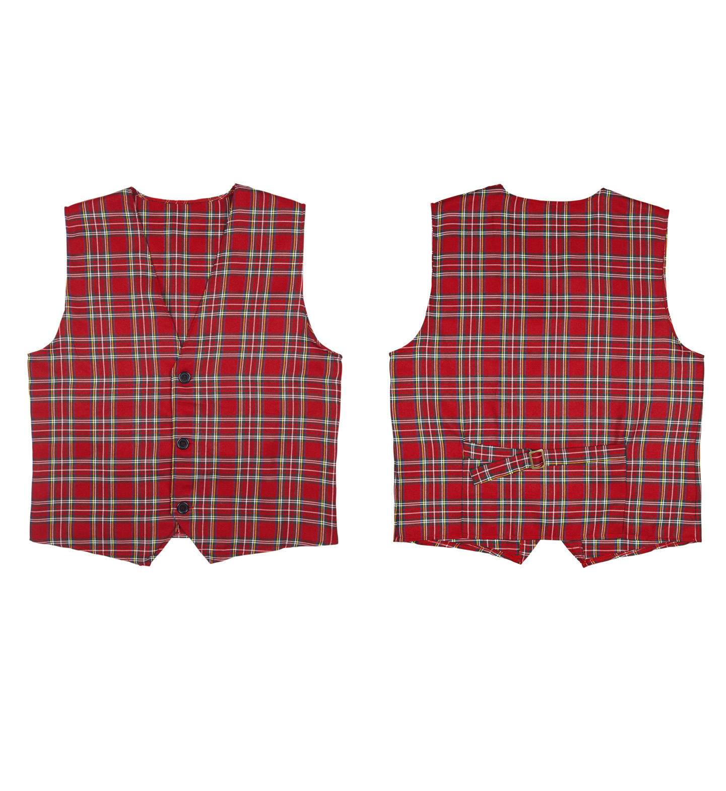 Vest Schotse Ruit  Rood