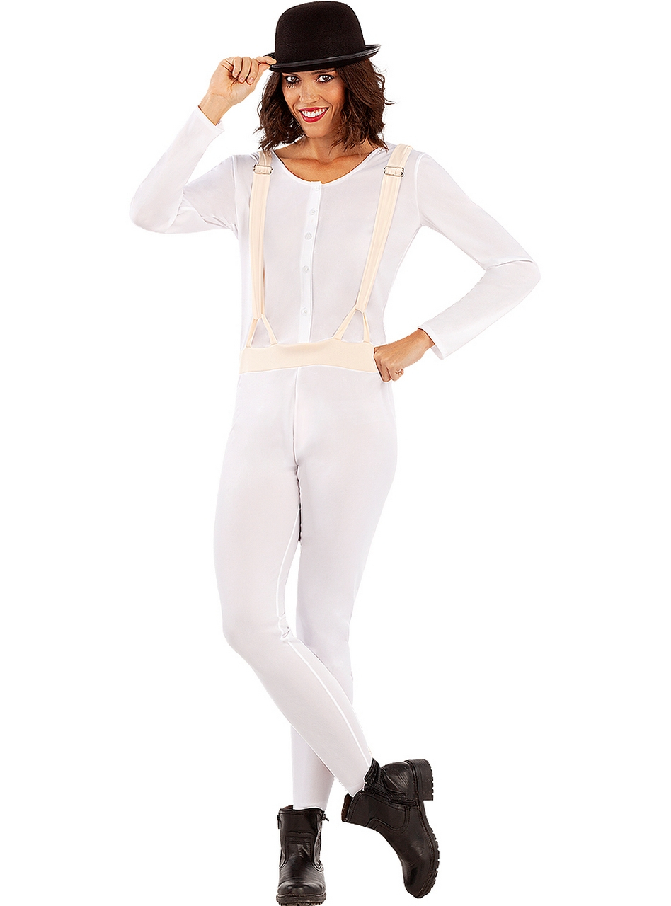 Alexa Clockwork Orange Jumpsuit Wit Vrouw Kostuum