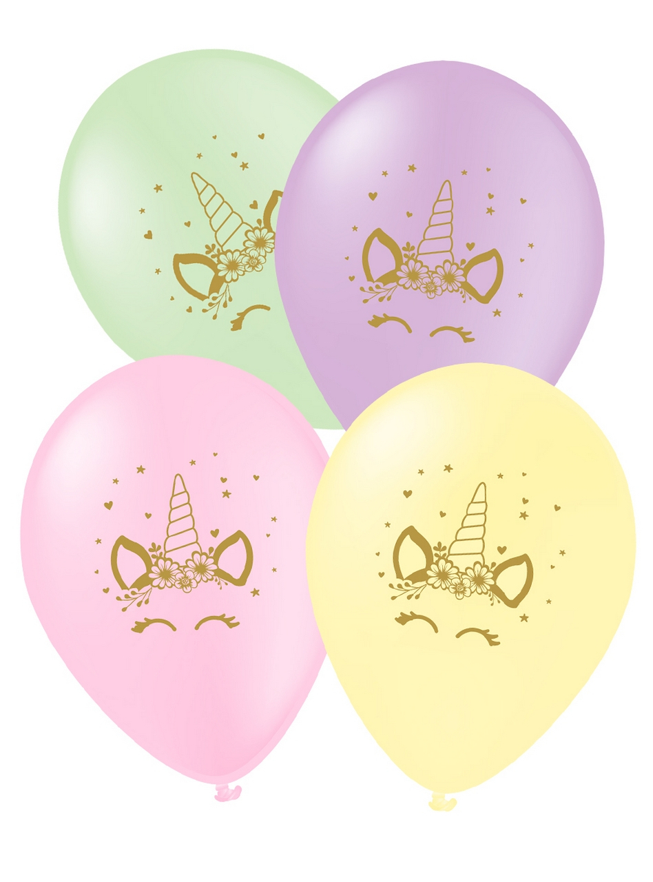 Latex Ballonnen Unicorn Flowers 8 Stuks