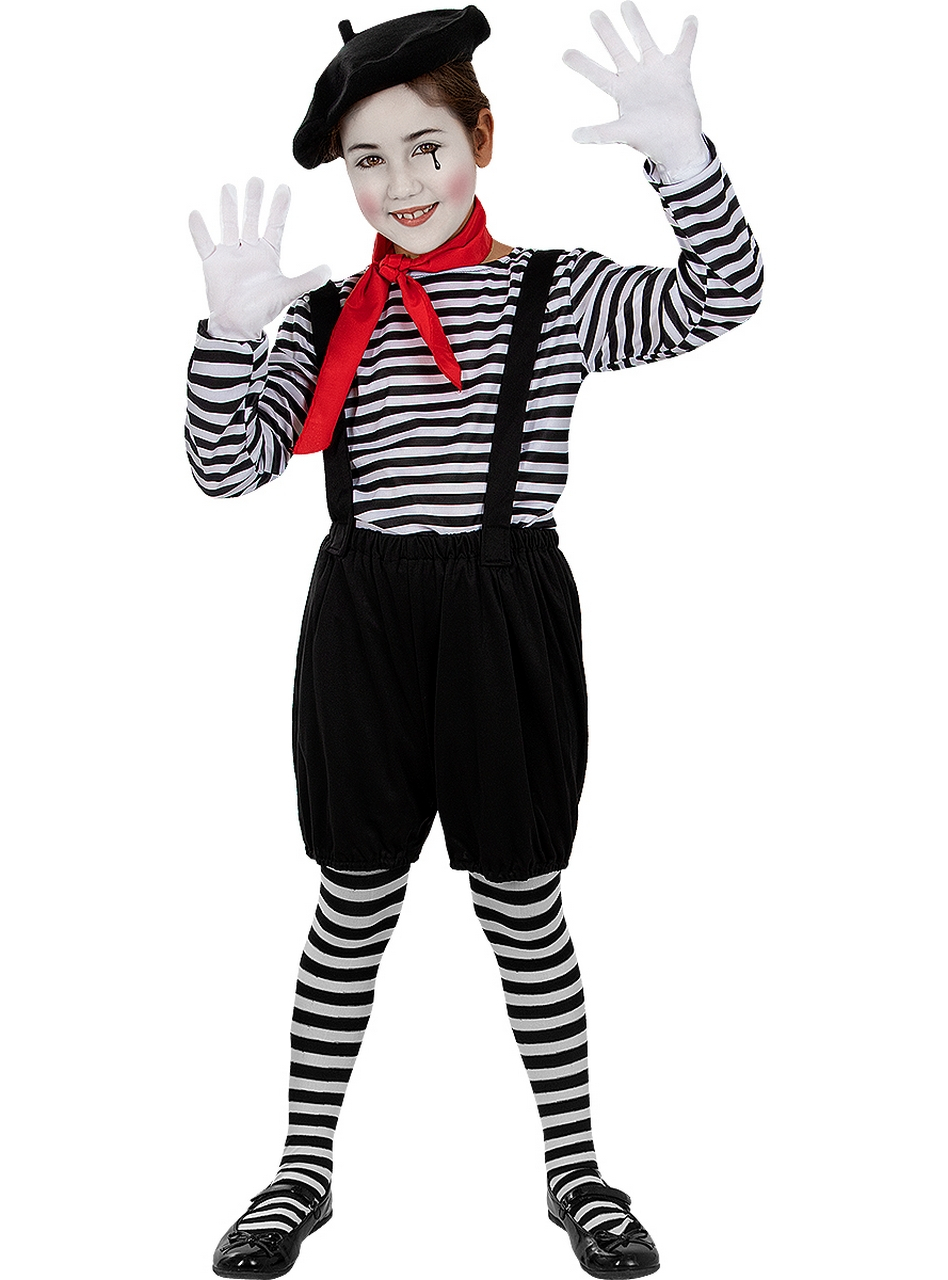 Mime Meisje Panto Kostuum