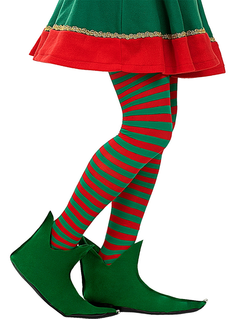 Rood Groen Gestreepte Panty Elf