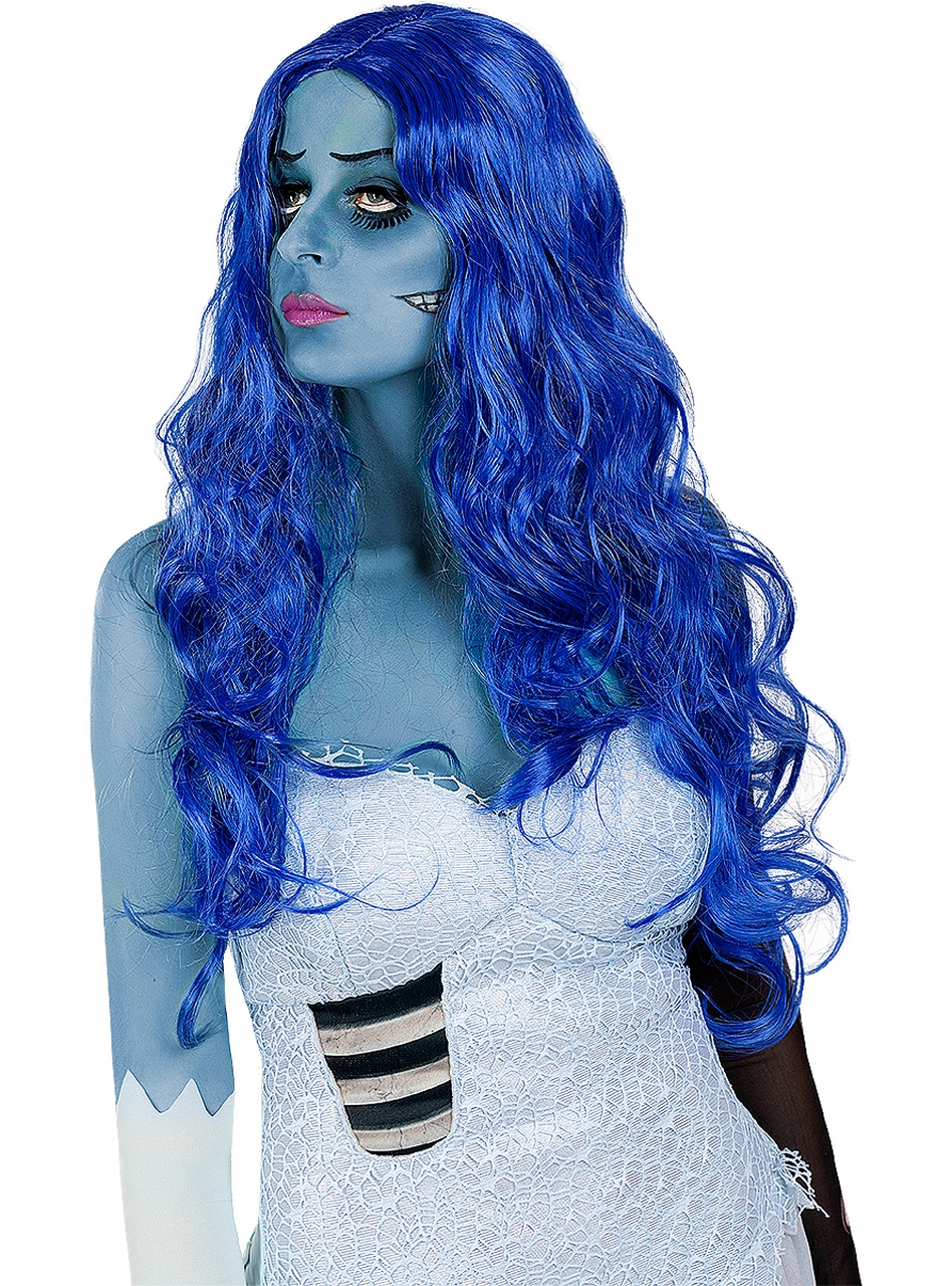 Fantasy IJskoude Spook Prinses Pruik Blauw