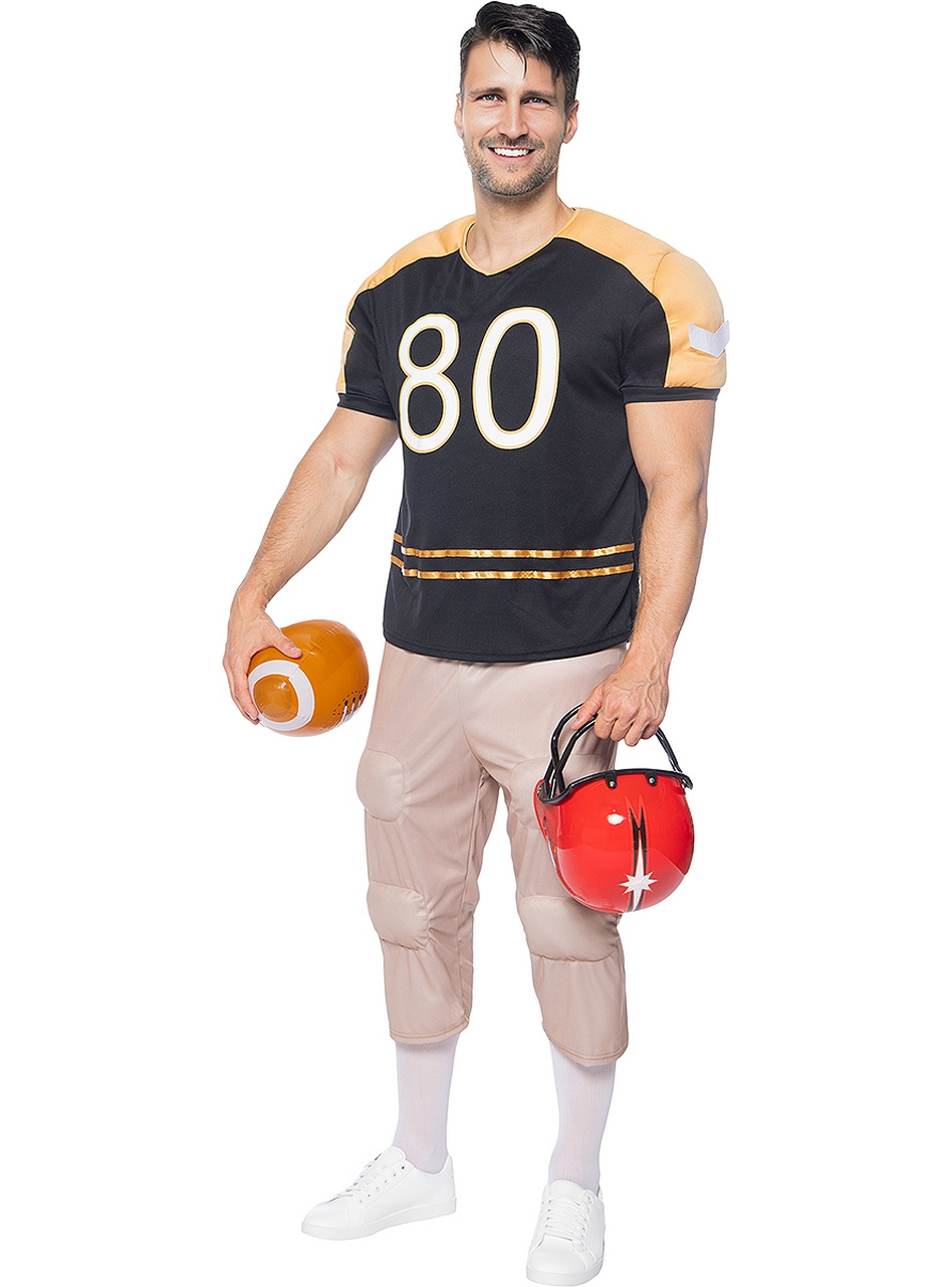 American Football Speler 80 Yards Man Kostuum