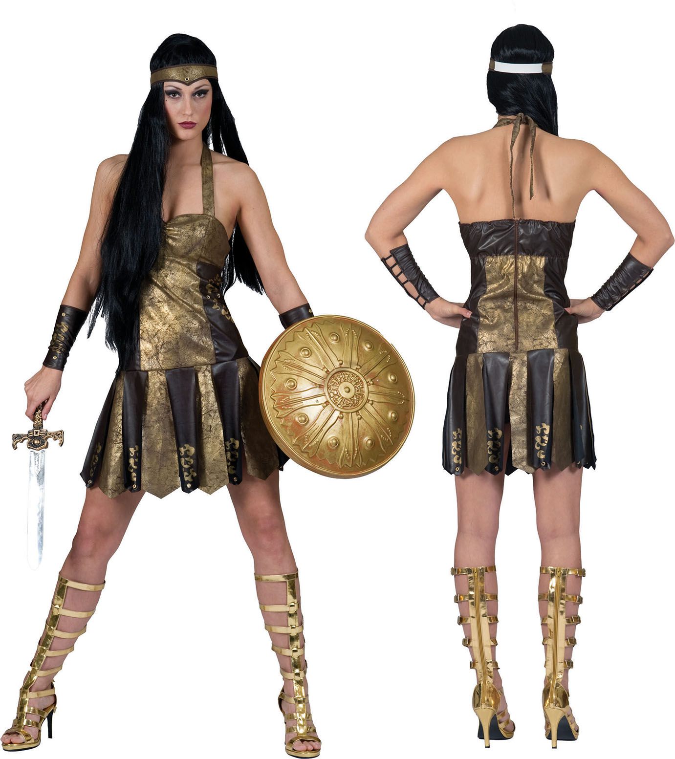 Romeinse Strijders Gladiatrix Vrouw Kostuum