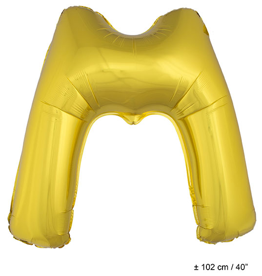 Folie Ballon Letter M Goud XL 102cm (Leeg)