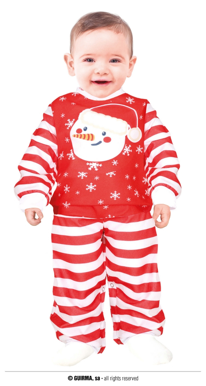 Rood Wit Gestreepte Jumpsuit Santa Baby Kind Kostuum