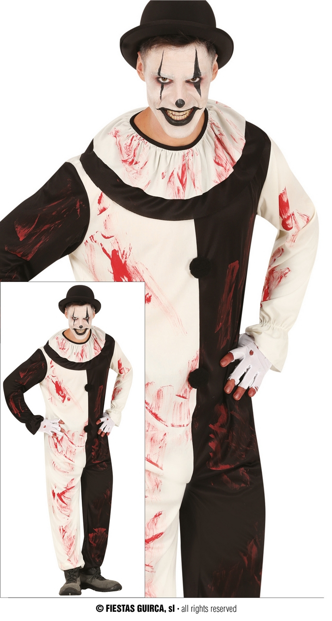 Terror Mime Clown Man Kostuum