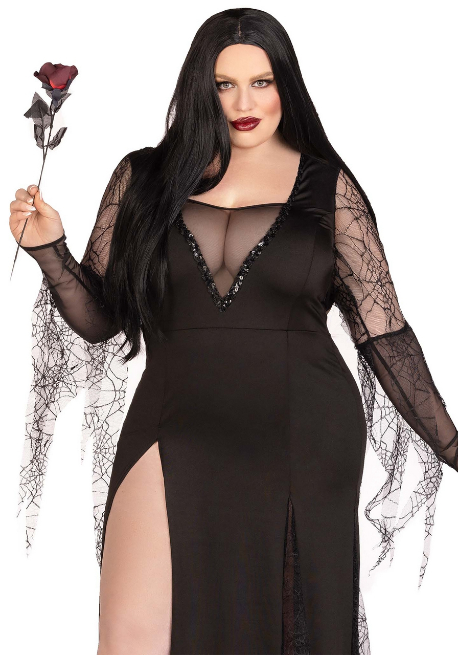 Spider Morticia Plus Size Vrouw Kostuum