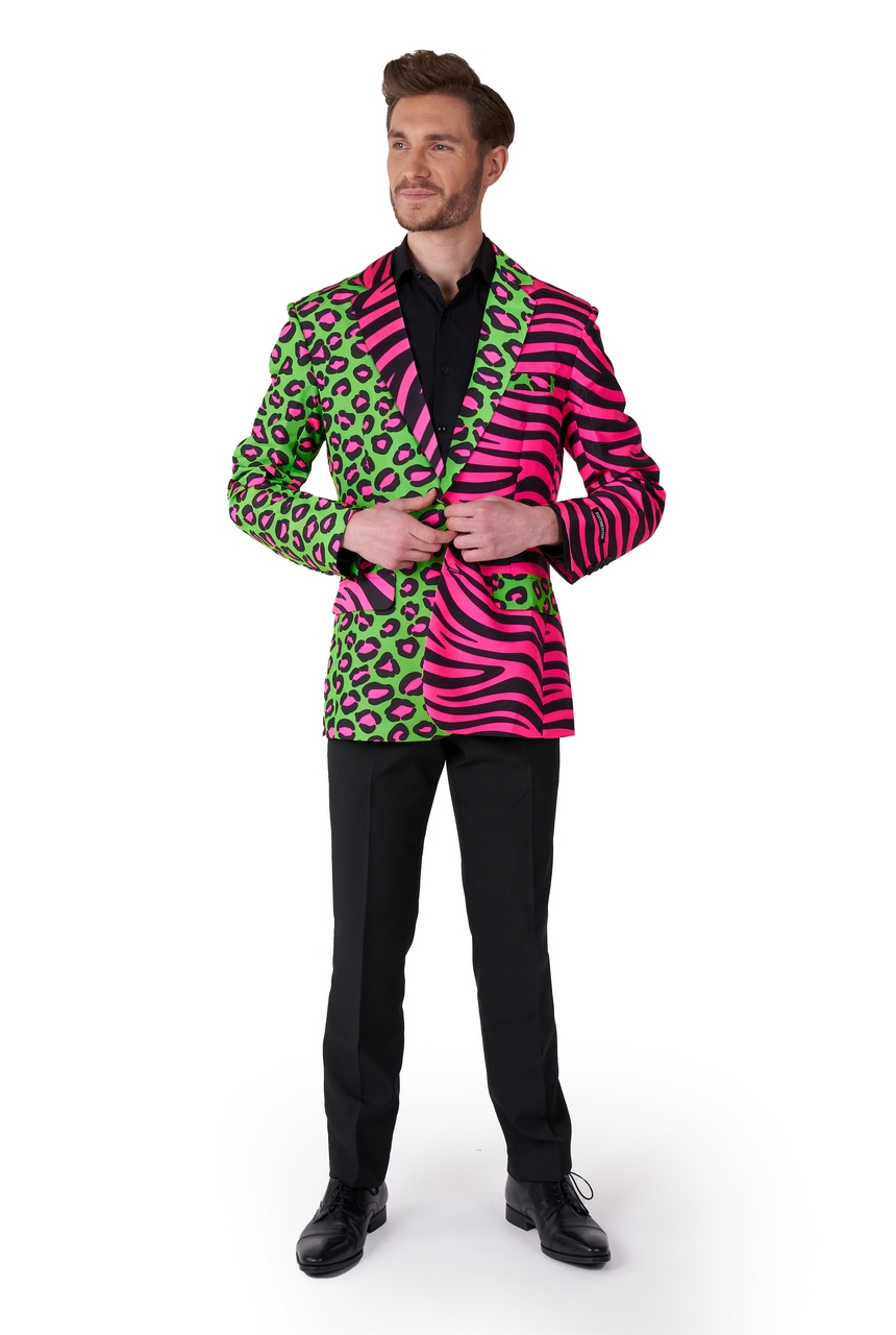 Wild Party Animal Neon Groen Roze Man