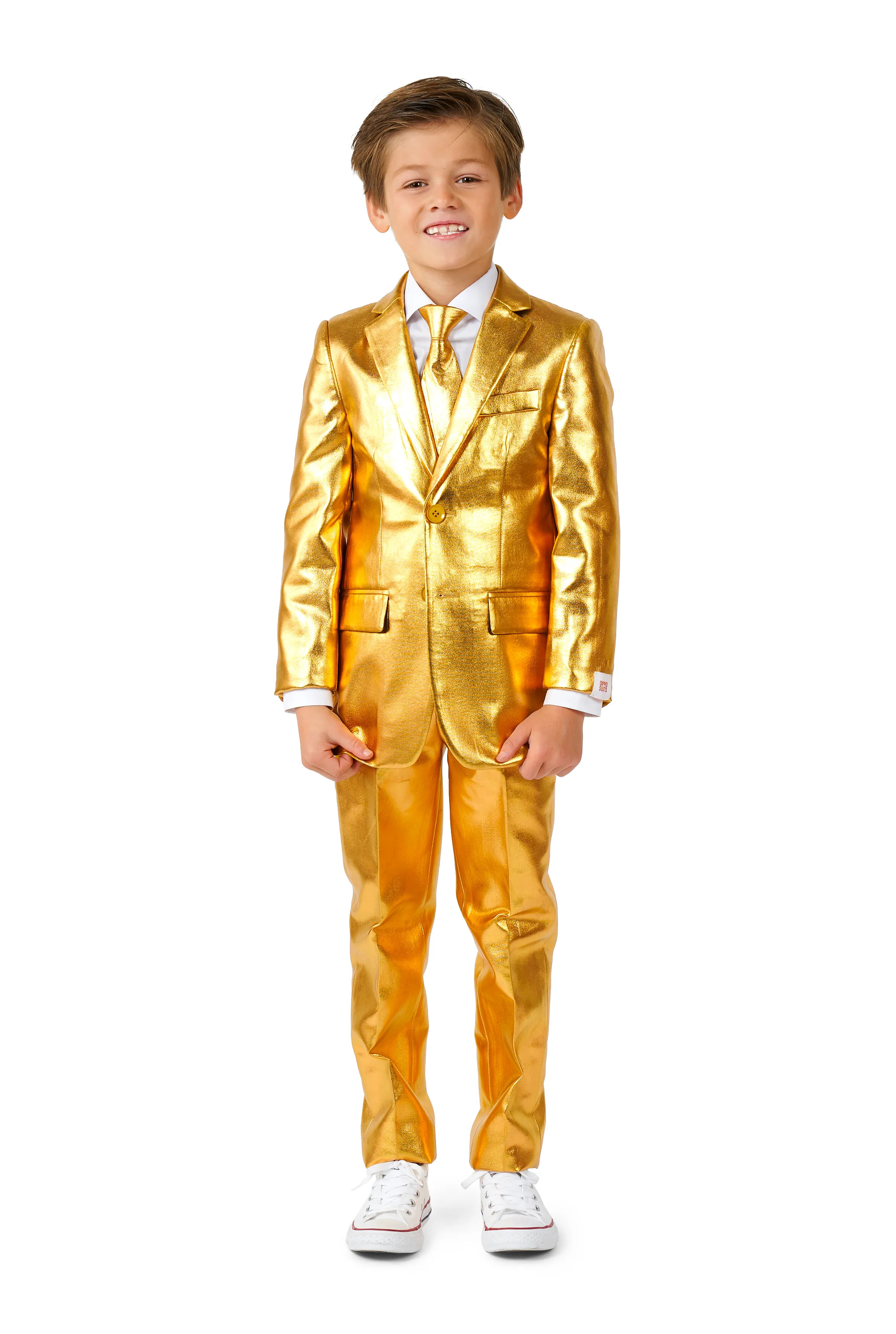 Boys Groovy Golden Discoboy Jongen Kostuum