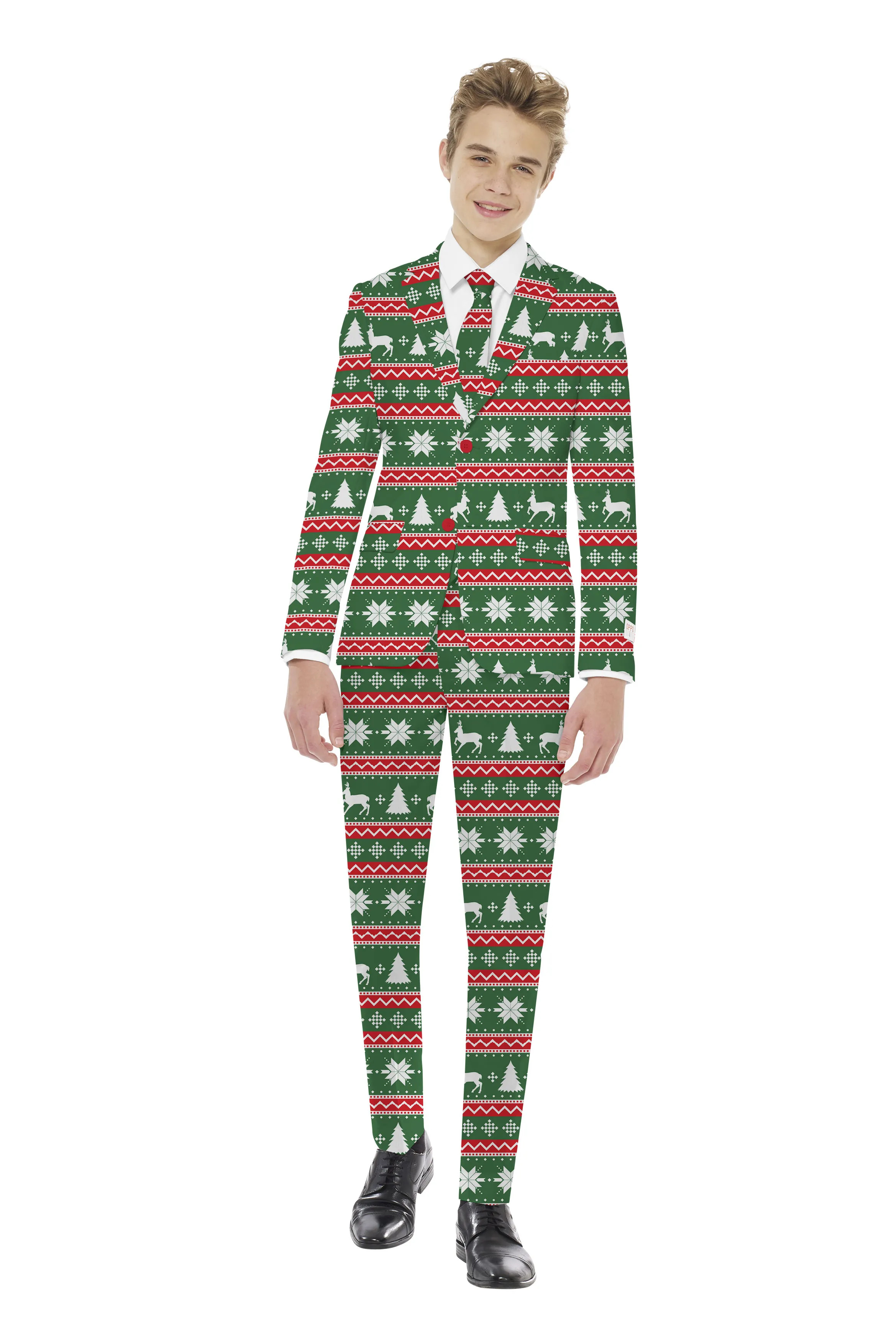 Teen Boys Xmas Ready Groen Jongen Kostuum