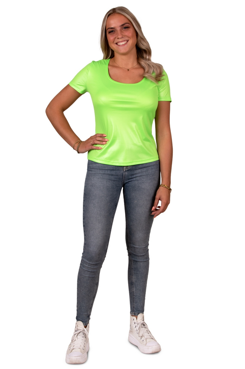 Shirt Neon Groen Disco Vrouw