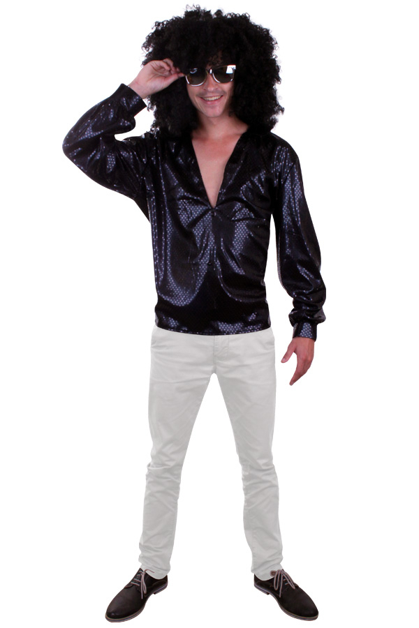 Donkere Bling Bling Disco Blouse Man