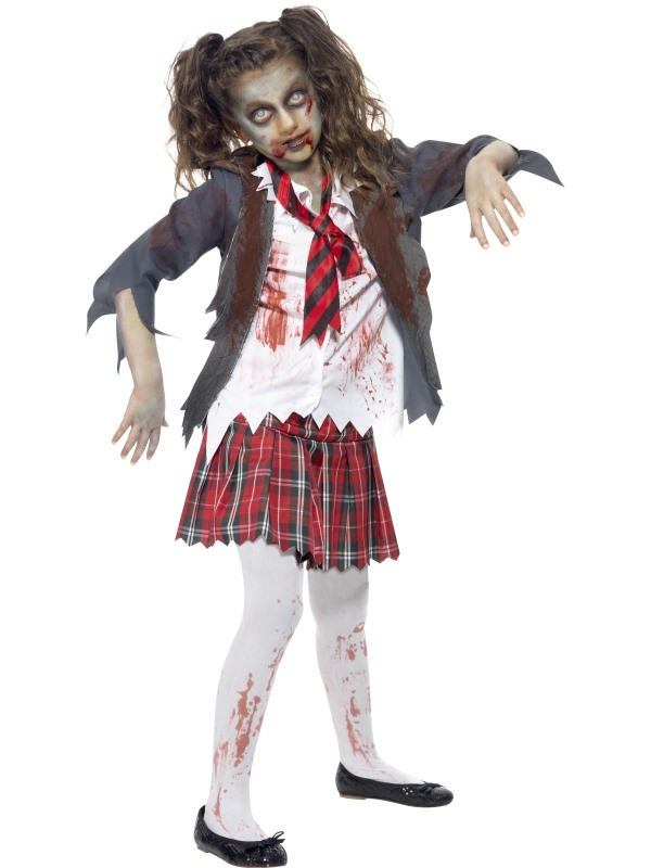 Ziek Zombie School Meisje Shirley Kostuum