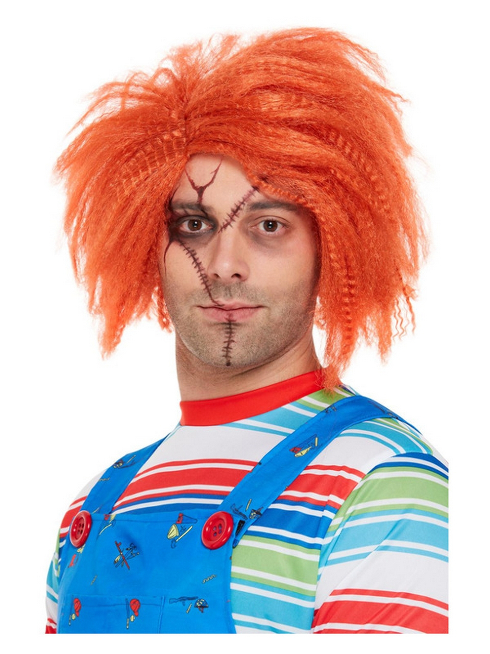 Verwarde Clown Pop Pruik Oranje