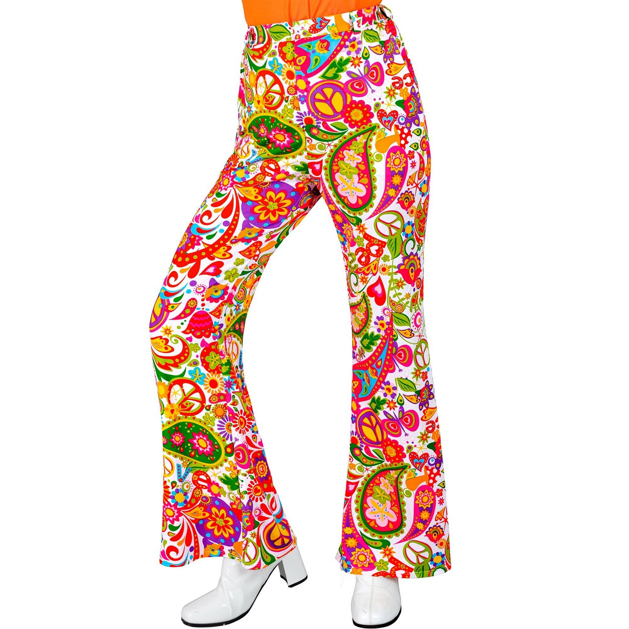 Super 60s Peace And Flower Broek Vrouw