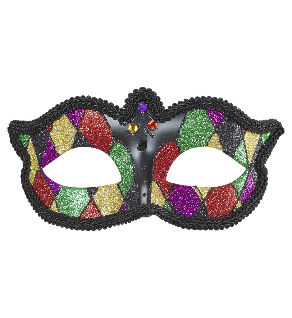 Venetie Oogmasker Harlekijn Glitter