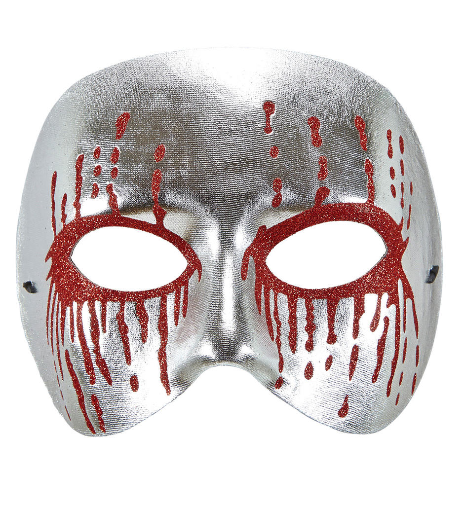 Masker Psychopaat Zilver Met Bloedende Ogen Bloody Pierot