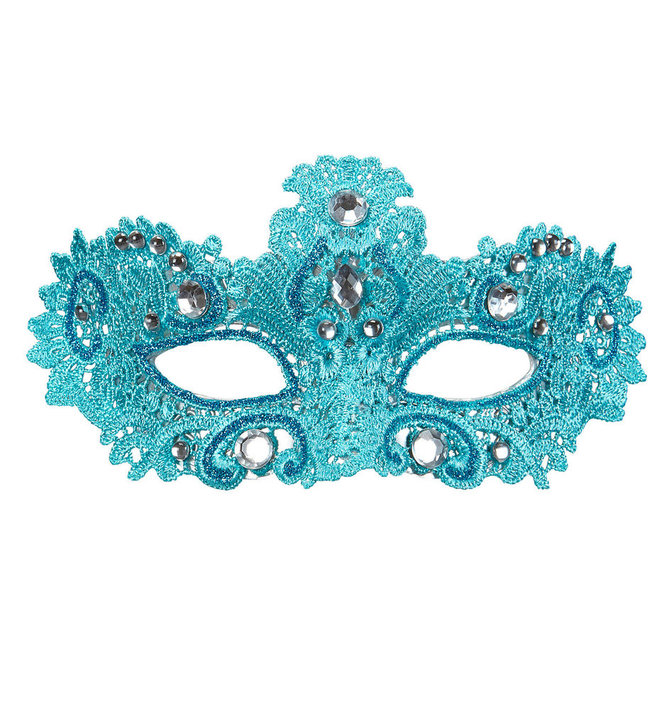 Carnaval Du Lac Oogmasker, Adelijk Azuur Met Glitters En Stenen