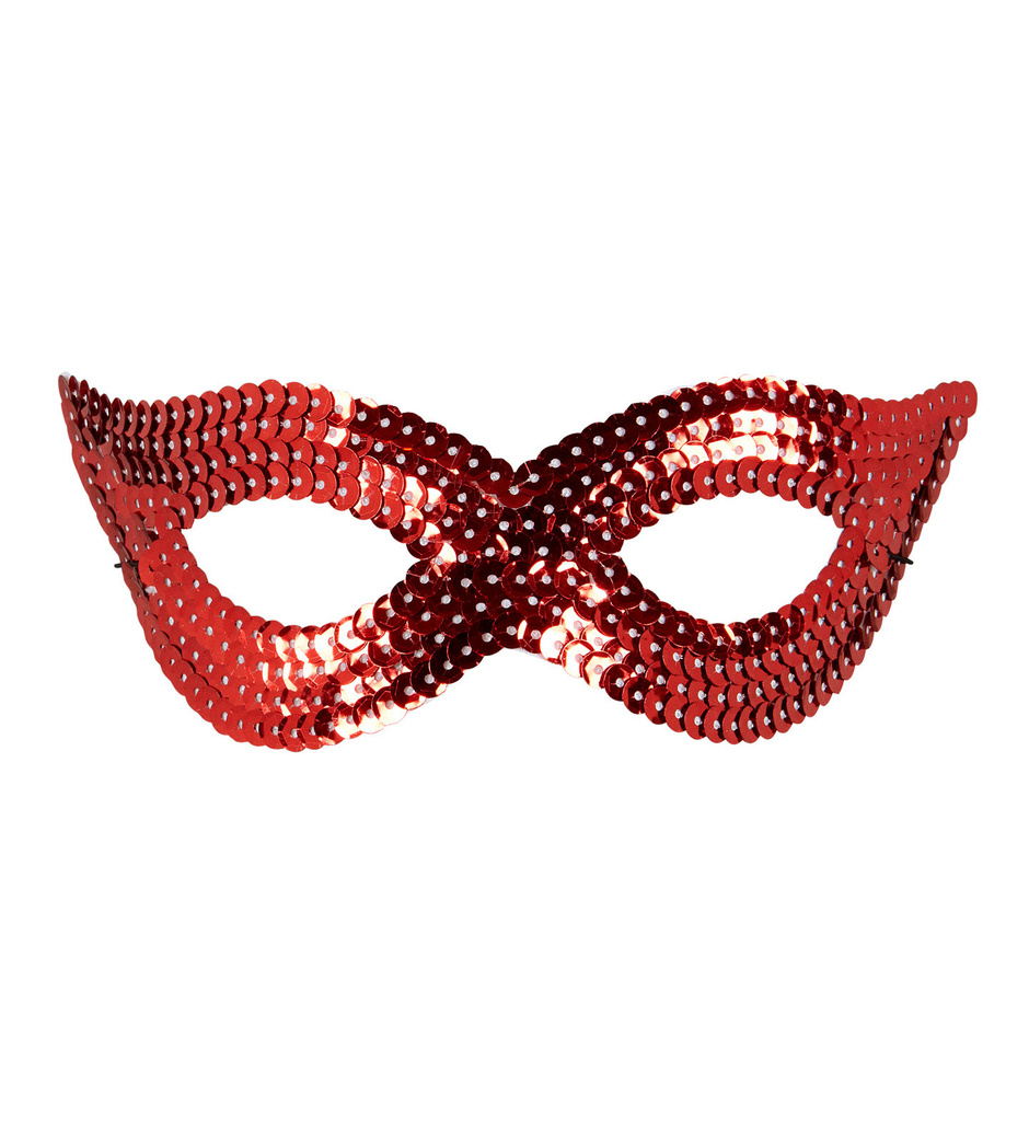 Erotica Oogmasker Pailletten, Rood