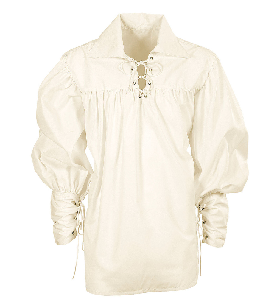 Musketier Shirt Zwaardvechter Creme Man