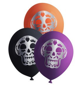 Latex Ballonnen Day Of The Dead 8 Stuks