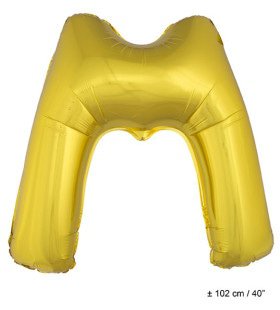 Folie Ballon Letter M Goud XL 102cm (Leeg)