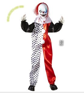 Halloween Deco Killerclown Pop Met Lichtgevende Ogen, 90 Centimeter