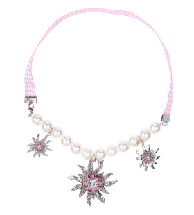 Duitse Oktoberfest Edelweiss Parel Ketting