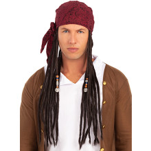 Piraten Pruik Met Dreads En Bandana