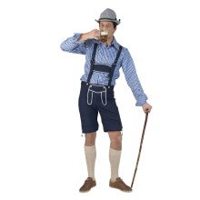 Blauwe Korte Gunther Tirol Lederhosen Man