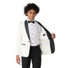 Classy Pearly White Opposuit Jongen Kostuum