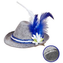 Oktoberfest Dames Mini Beierse Fedora, Blauw