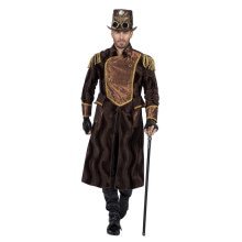 Steampunk Jas Satijnen Glans Officier Man